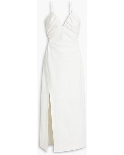 Cinq À Sept Adria Cutout Stretch-crepe Midi Dress - White