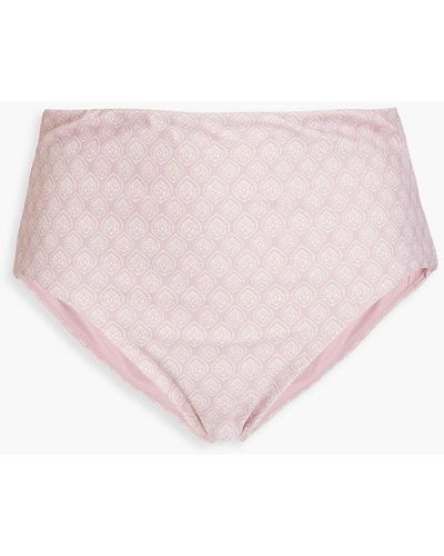 Tigerlily Laramie Ava Printed High-rise Bikini Briefs - Pink
