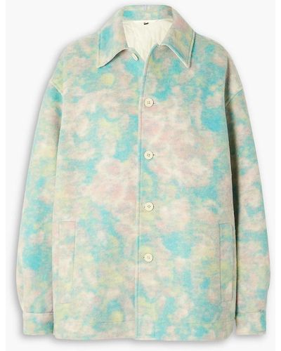 McQ Grow Up Padded Printed Wool-blend Jacket - Green