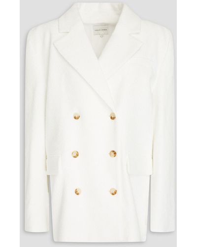 Loulou Studio Double-breasted Cotton-blend Terry Blazer - Natural