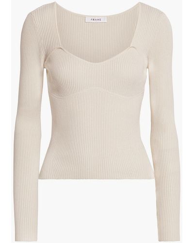 FRAME Ribbed-knit Top - Multicolor