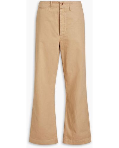 RE/DONE 90s Cotton-blend Twill Straight-leg Pants - Natural