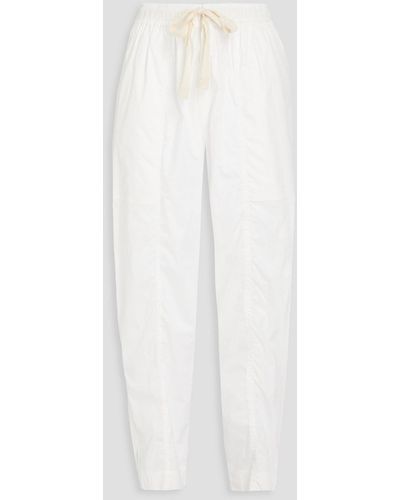Seafolly Cropped Cotton-poplin Tapered Pants - White