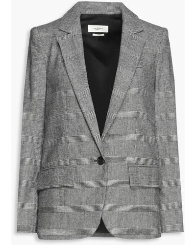 Isabel Marant Prince Of Wales Checked Flannel Blazer - Grey