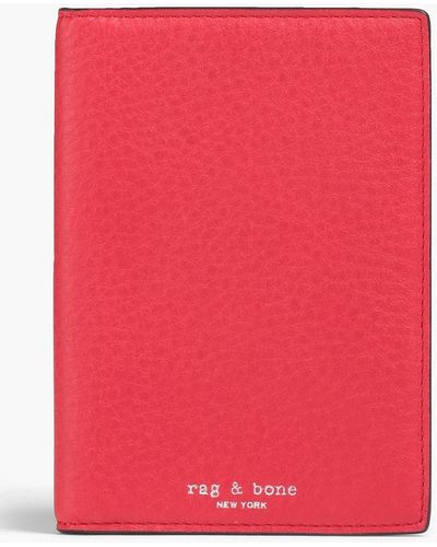 Rag & Bone Pebbled-leather Passport Cover - Red