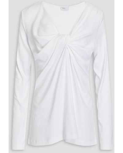 Rosetta Getty Twisted Cotton-jersey Top - White