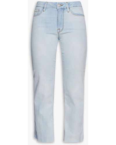 FRAME Le crop mini boot halbhohe bootcut-jeans - Blau