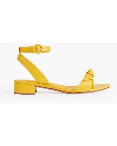 Alexandre Birman Clarita 30 Bow-embellished Leather Sandals - Yellow