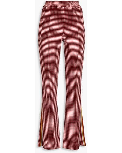 Marni Jacquard-knit Fla Trousers - Red