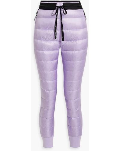 Holden Hybrid Jersey-paneled Quilted Shell Down Trousers - Purple