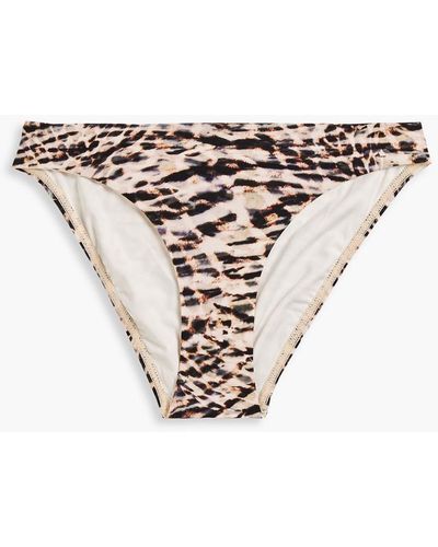 Jets by Jessika Allen Sahara Leopard-print Mid-rise Bikini Briefs - Multicolor