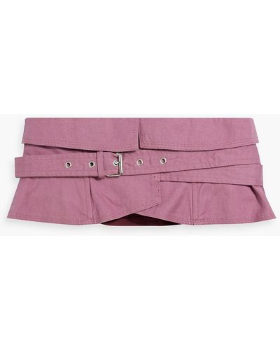 Isabel Marant Prika Cotton And Linen-blend Belt - Pink