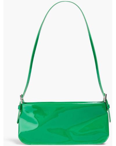 BY FAR Dulce Patent-leather Shoulder Bag - Green