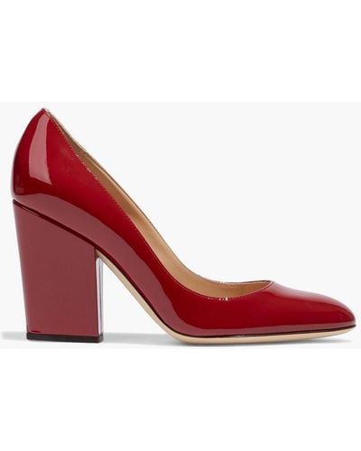 Sergio Rossi Patent-leather Court Shoes - Red