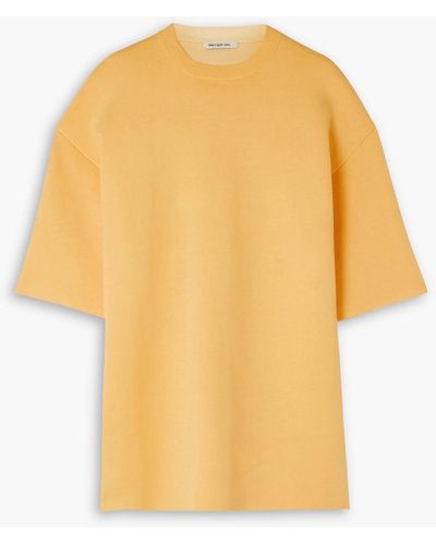 Peter Do Oversized-t-shirt aus strick mit cut-outs - Gelb