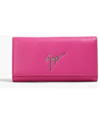 Giuseppe Zanotti Pebbled-leather Wallet - Pink