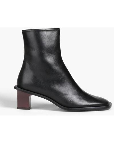 Rejina Pyo Leather Ankle Boots - Black