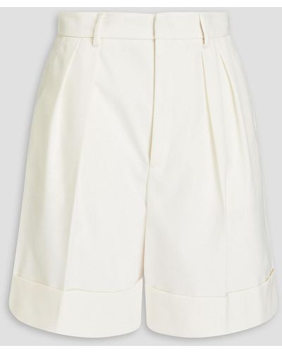 RED Valentino Pleated Twill Shorts - White