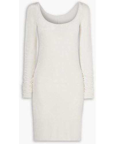 Rick Owens Velour Mini Dress - White
