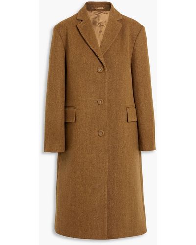 Officine Generale Amber Wool-blend Felt Coat - Brown