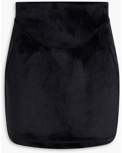 T By Alexander Wang Velour Mini Skirt - Black