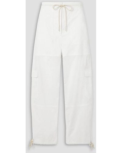 Totême Organic Cotton Straight-leg Cargo Pants - White