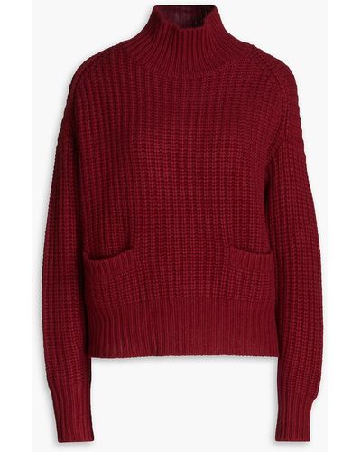 Autumn Cashmere Ribbed-knit Turtleneck Jumper - Red