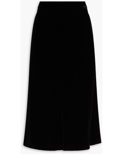 Boutique Moschino Velvet Midi Skirt - Black