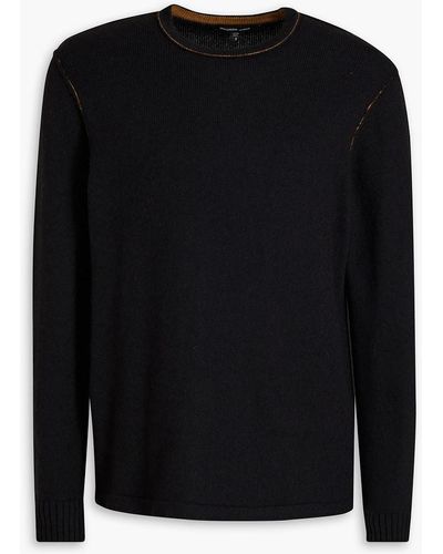 James Perse Cotton, Wool And Mohair-blend Jumper - Black