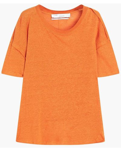 IRO Motion Linen-jersey T-shirt - Orange