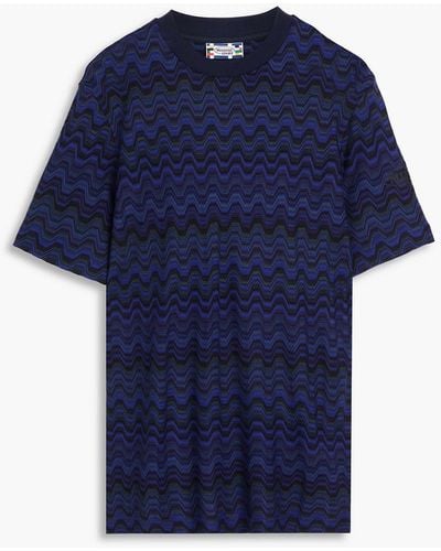 Missoni Crochet-knit T-shirt - Blue