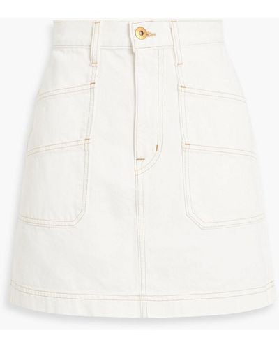 SLVRLAKE Denim Savior Denim Mini Skirt - White