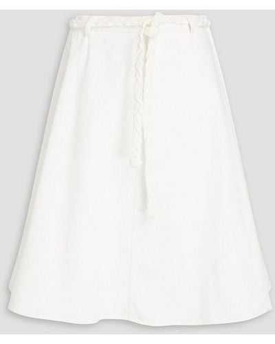 RED Valentino Stretch-cotton Twill Skirt - White