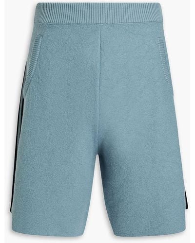 Maison Margiela Brushed Wool Shorts - Blue