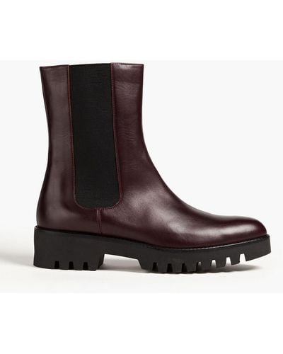 Theory Leather Chelsea Boots - Brown