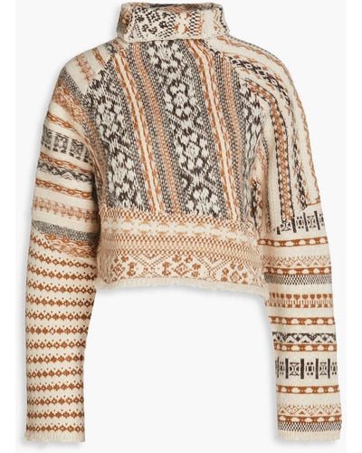 Rag & Bone Hollis Fair Isle Jacquard-knit Wool-blend Turtleneck Jumper - Natural