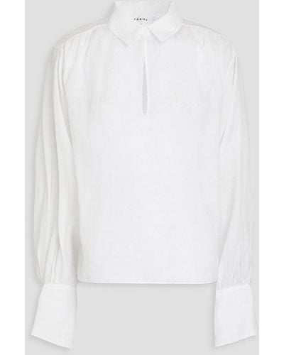 FRAME Bluse aus ramie - Weiß