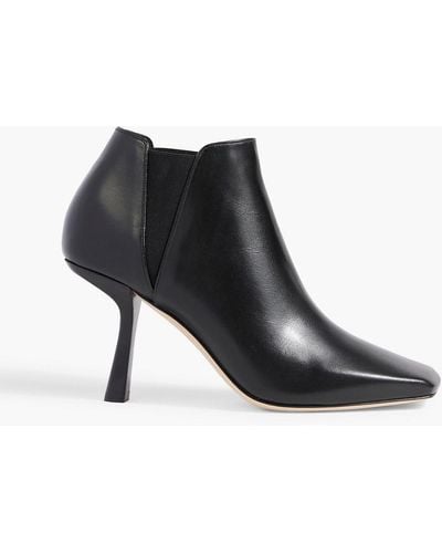 Jimmy Choo Marcelin 85 Leather Ankle Boots - Black