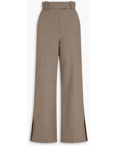 By Malene Birger Woven Wide-leg Trousers - Natural