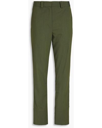 3.1 Phillip Lim Wool-blend Slim-leg Pants - Green