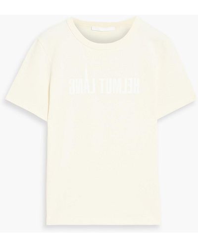 Helmut Lang Logo-print Cotton-jersey T-shirt - White