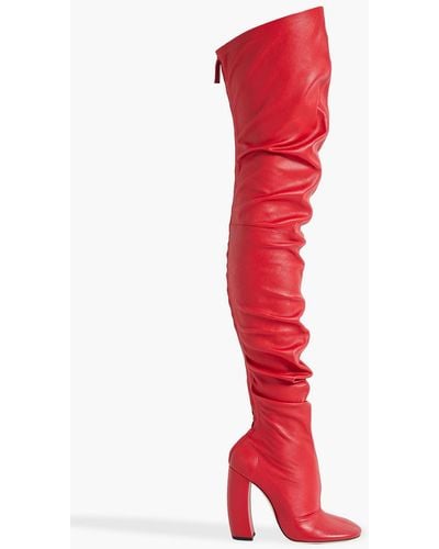 Victoria Beckham Leather Over-the-knee Boots - Red