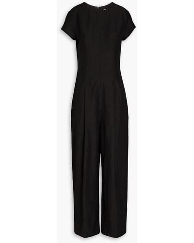 Totême Linen-blend Jumpsuit - Black