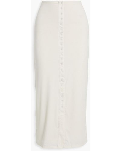 The Line By K Spazzi Jersey Midi Skirt - White