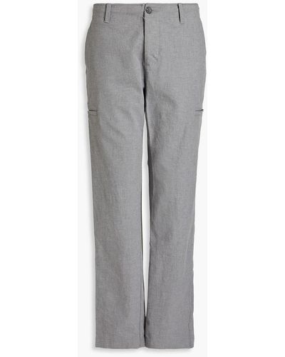James Perse Mélange Stretch-cotton Twill Cargo Trousers - Black
