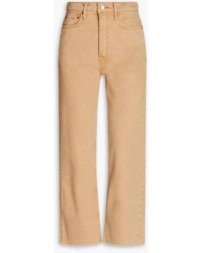 RE/DONE 70s Cropped High-rise Straight-leg Jeans - Natural