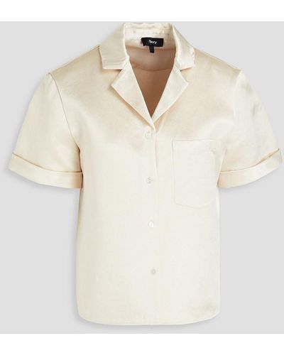 Theory Satin-twill Shirt - Natural