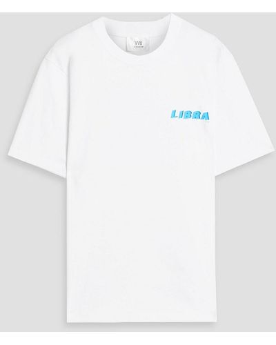 Victoria Beckham Libra Printed Cotton-jersey T-shirt - White