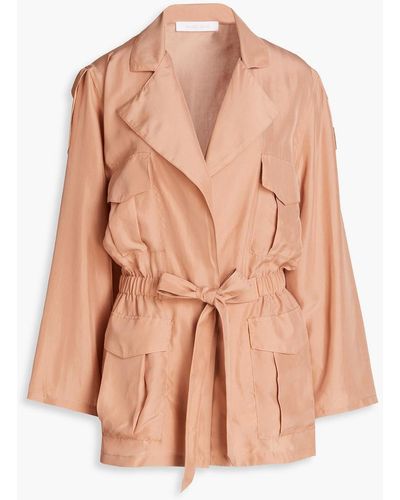 See By Chloé Washed-silk Jacket - Pink