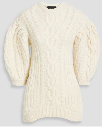Simone Rocha Cable-knit Alpaca-blend Sweater - Natural